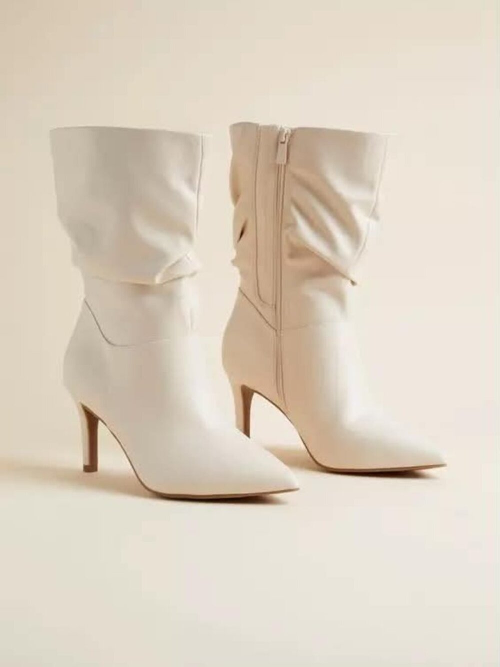 Torrid Slouch Pointed Toe Bootie (WW) — Bone — Size 13 — NWOT